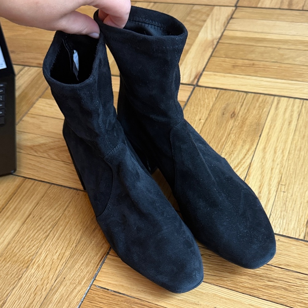Stuart Weitzman Black Ankle Booties